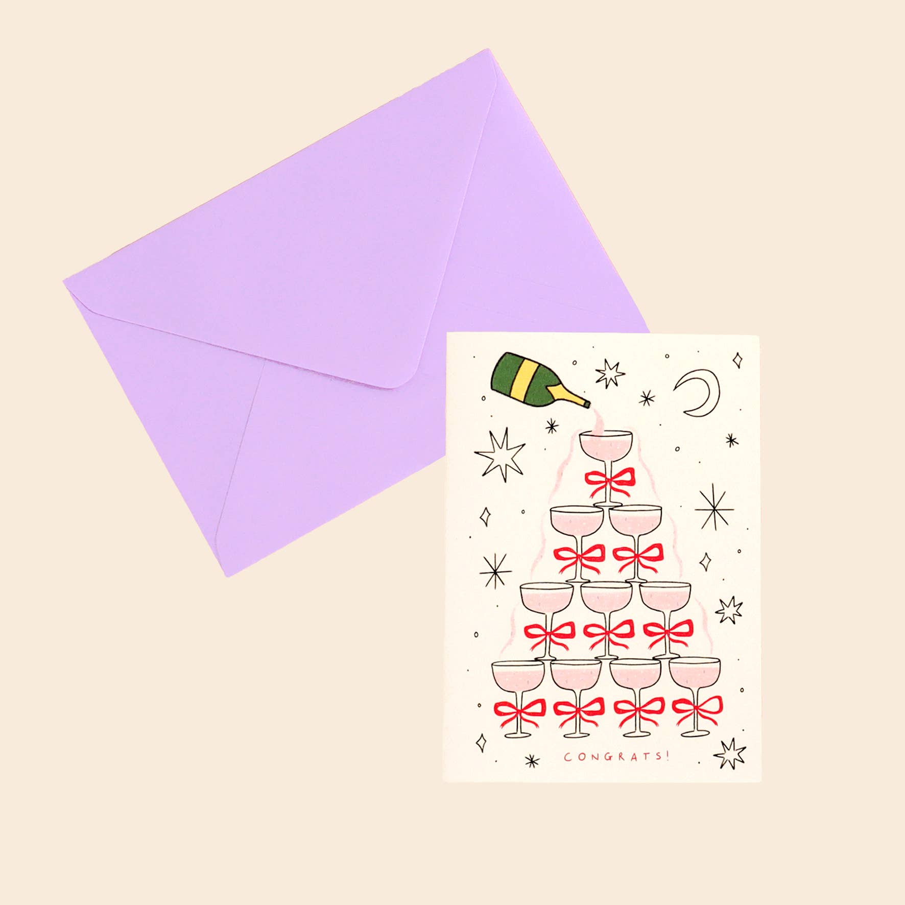Champagne Congrats Card