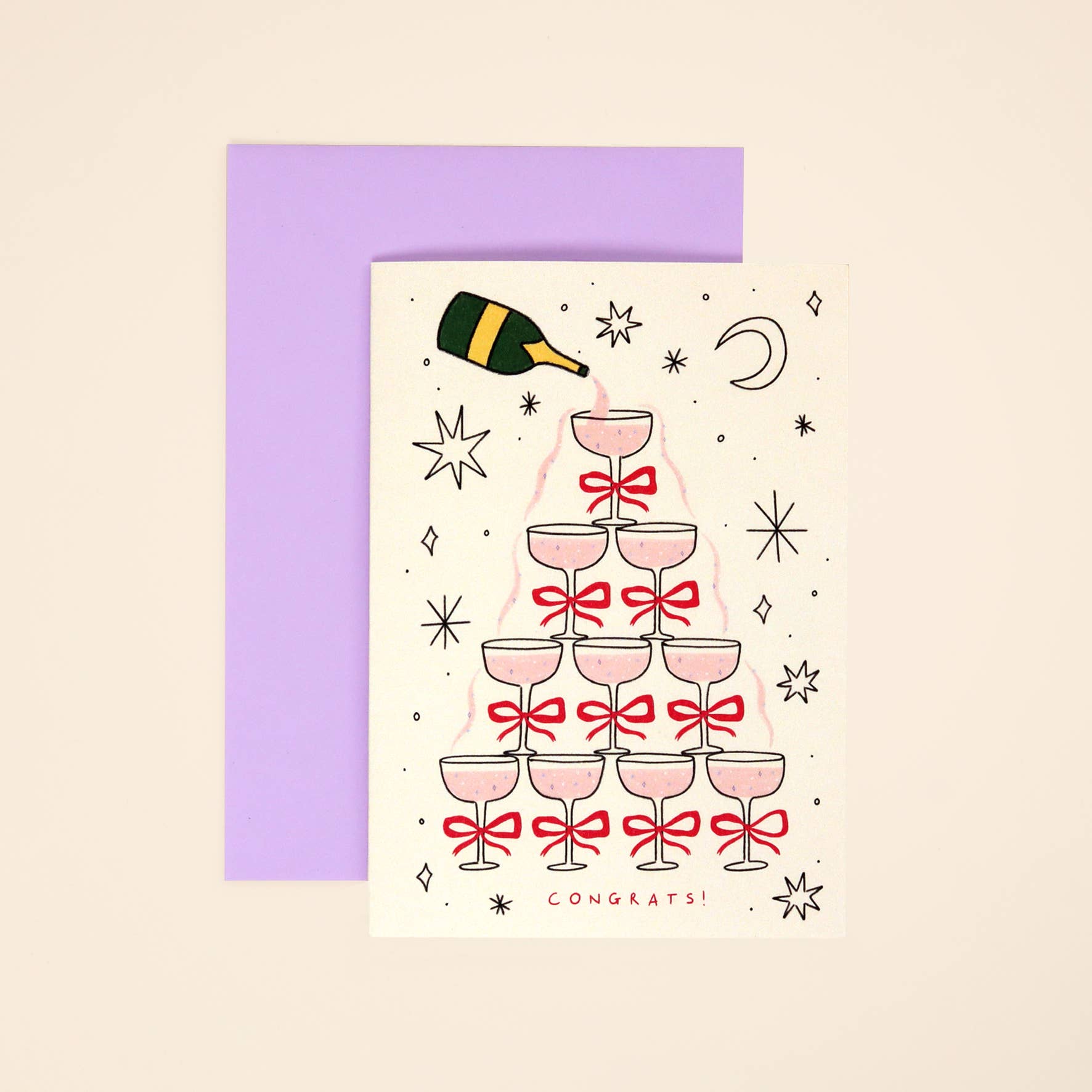Champagne Congrats Card