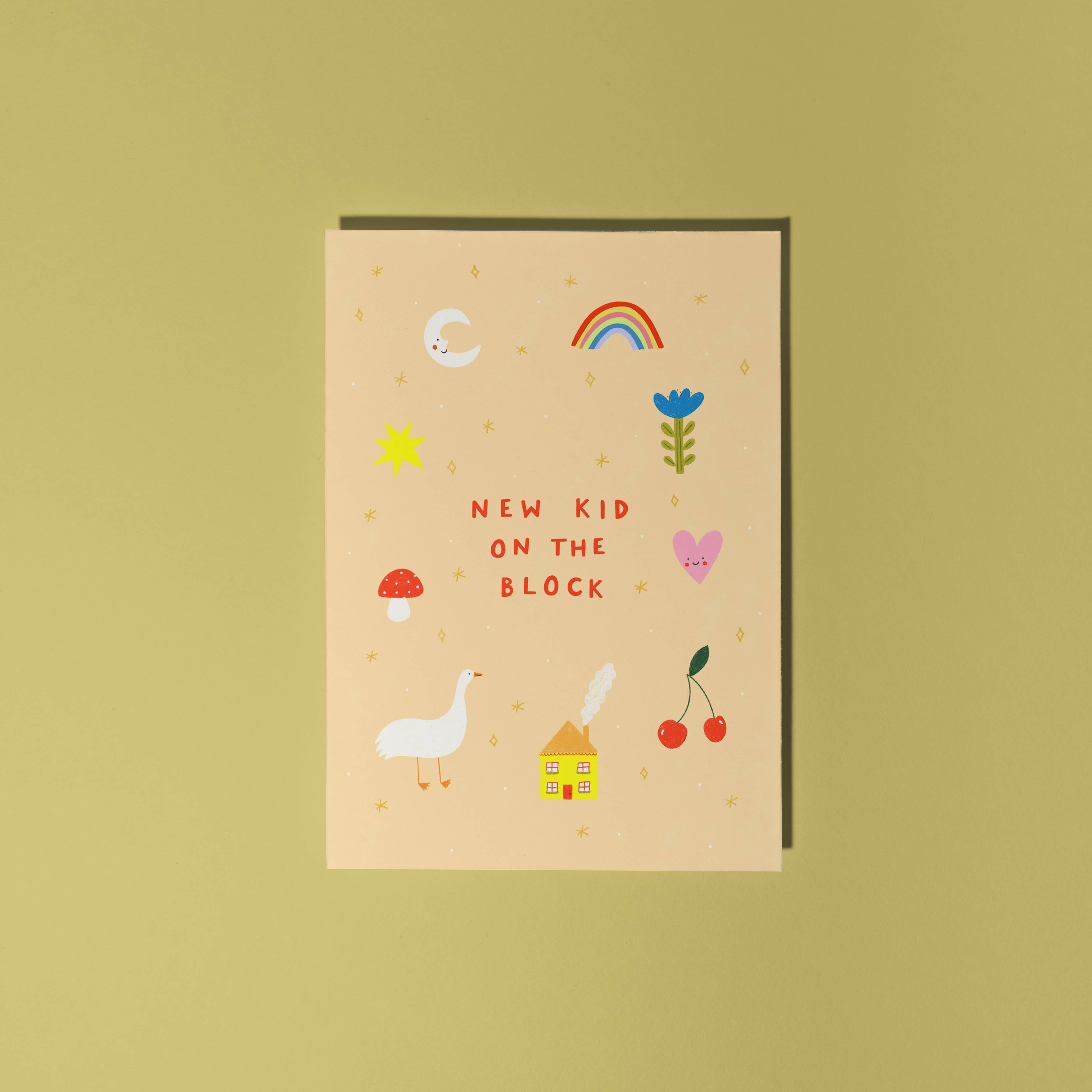 New Kid On The Block Baby Card