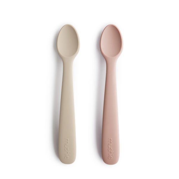 Silicone Feeding Spoons - Blush/Shifting Sand