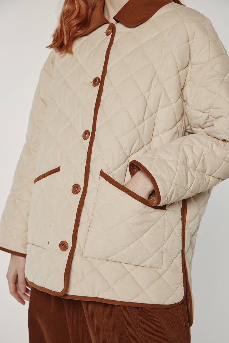 Reversible quilted cotton jacket
