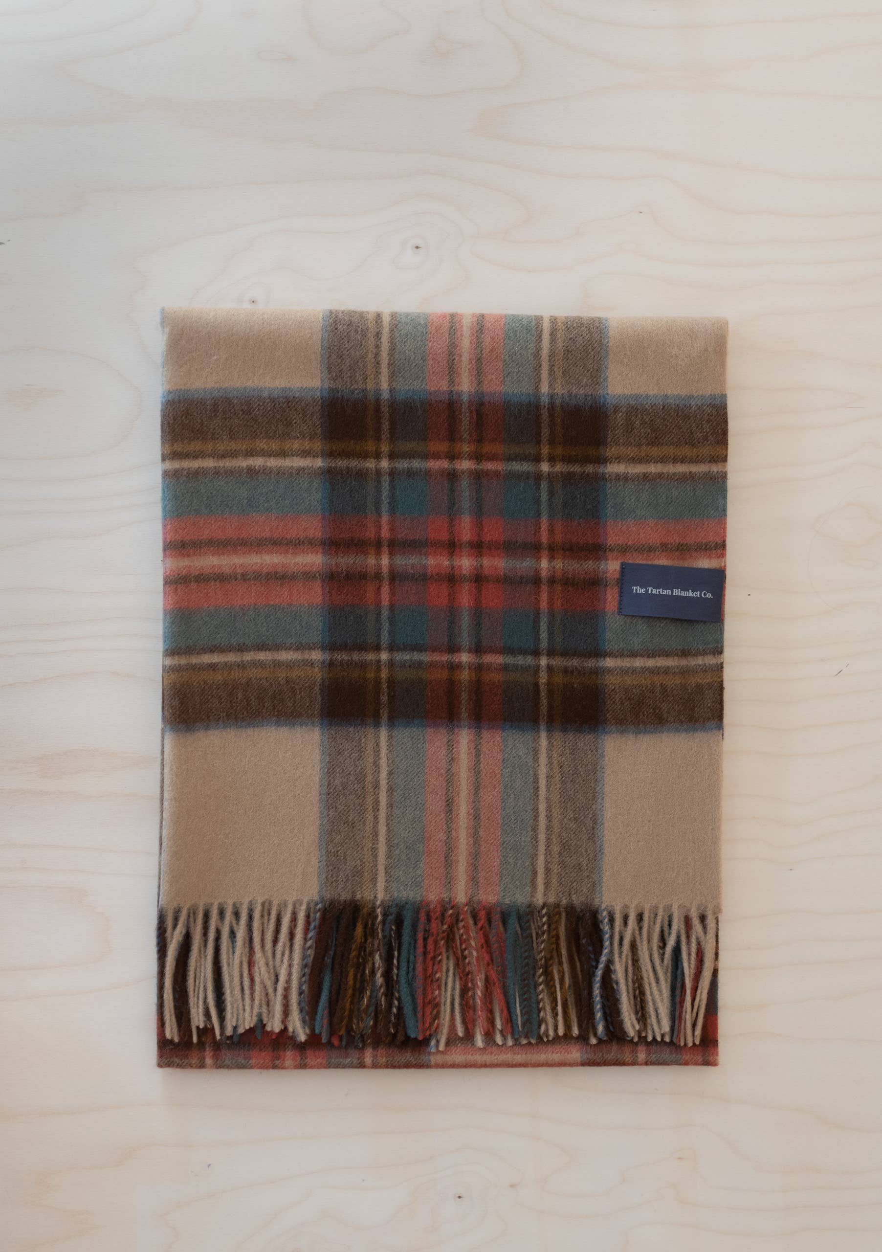 Lambswool Blanket in Stewart Dress Antique Tartan