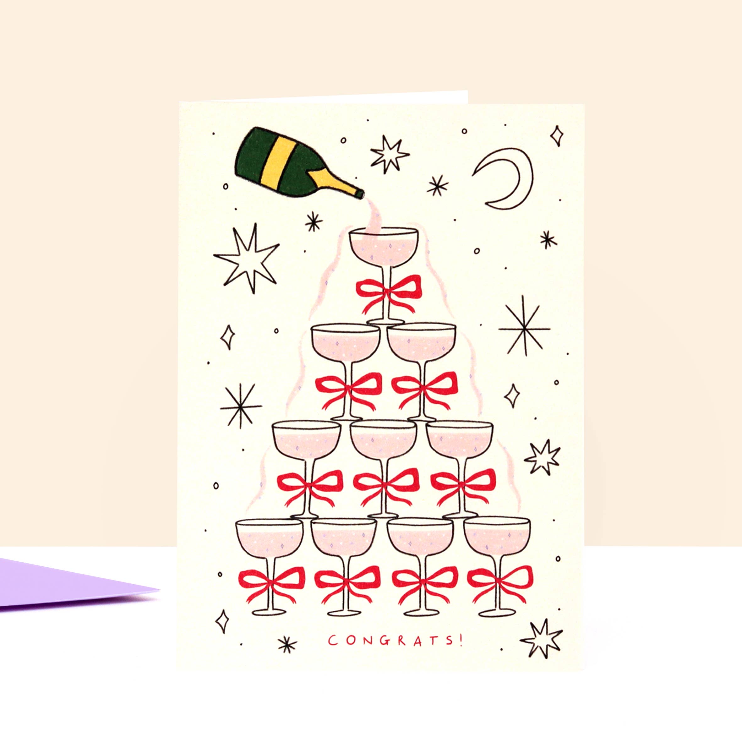 Champagne Congrats Card