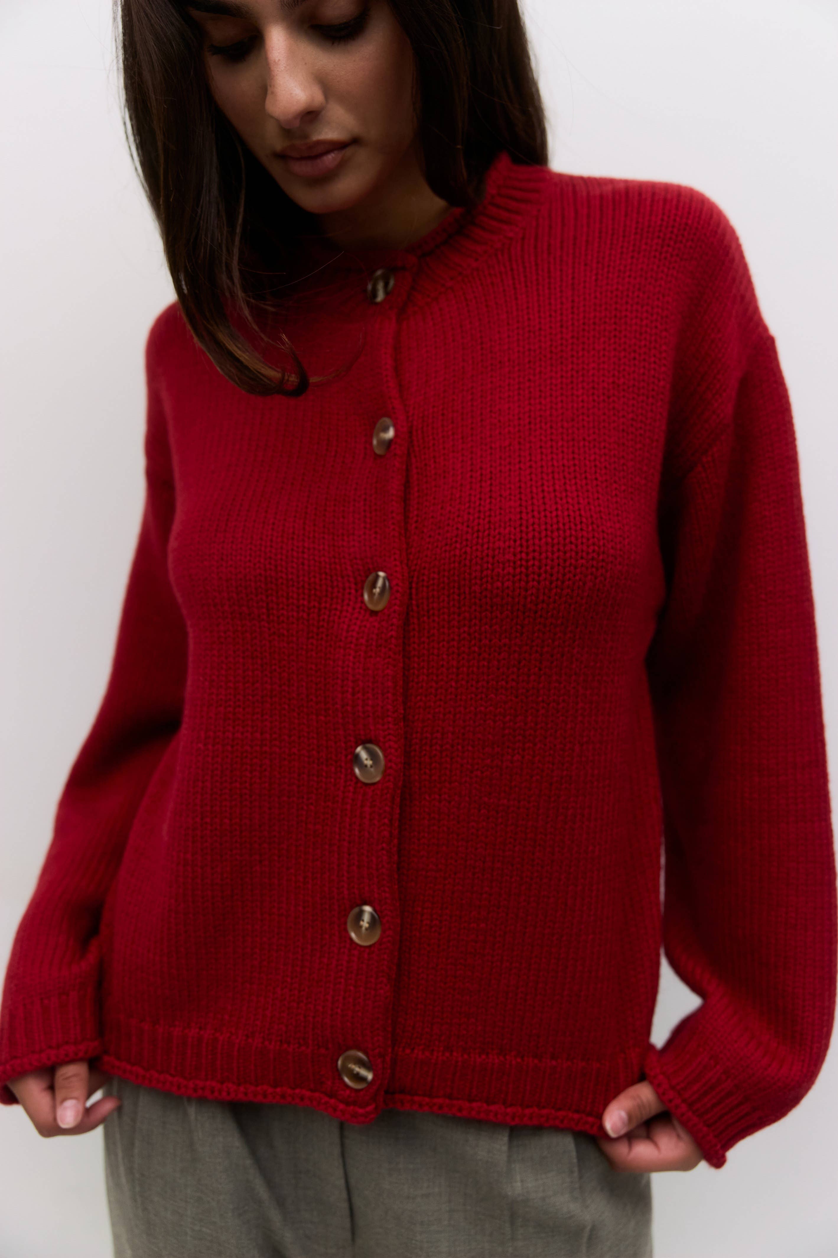 The Hannah Cardigan - Red