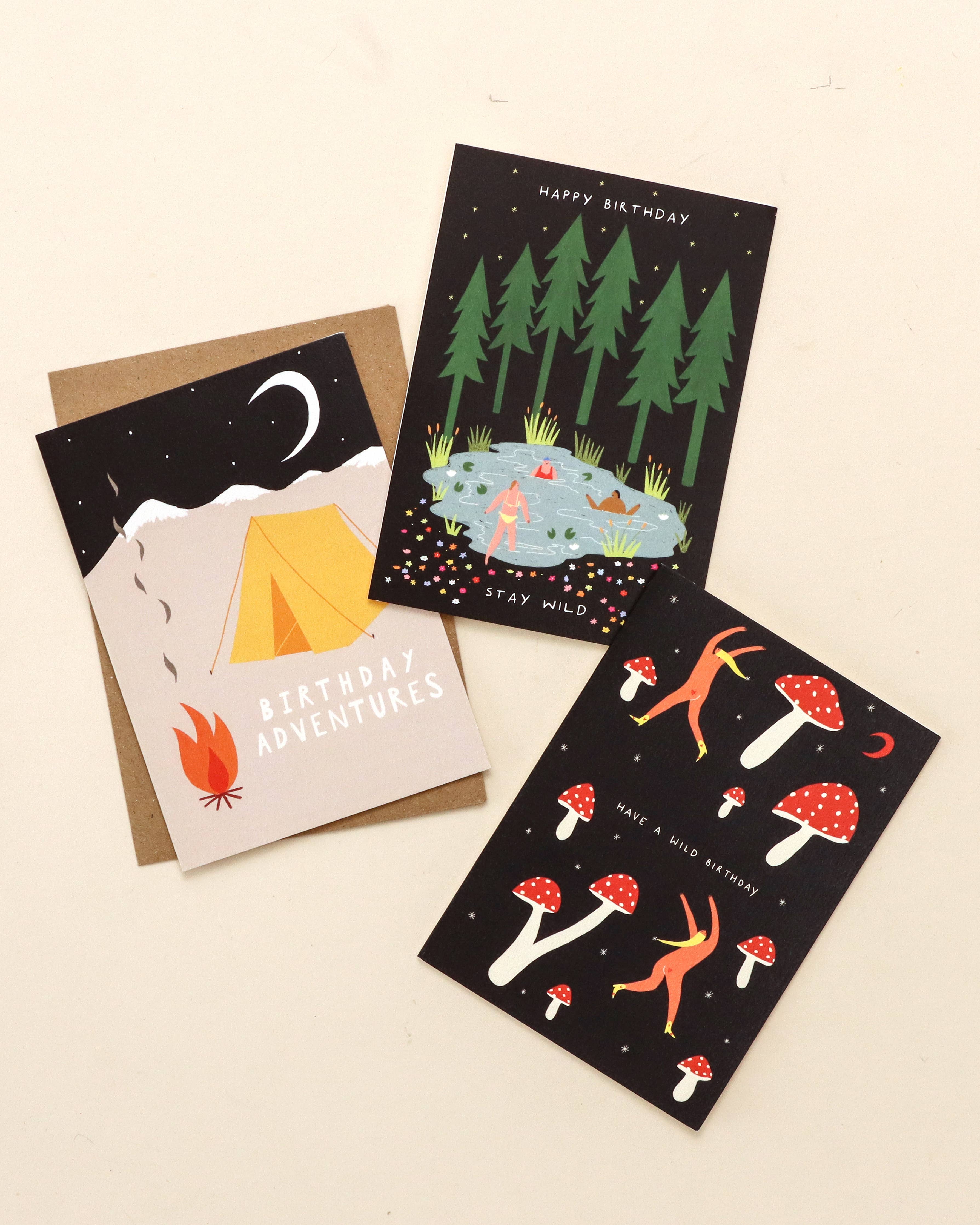 Stay Wild Swimming Birthday Card