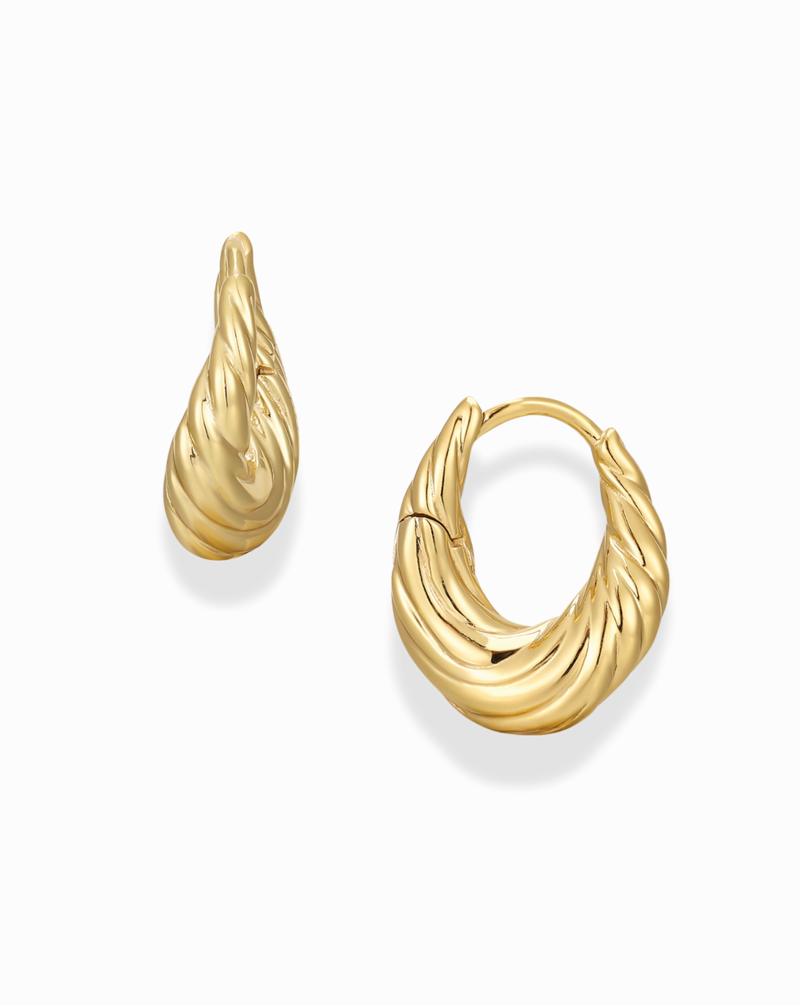 Rue Molten Hoops: Gold plate