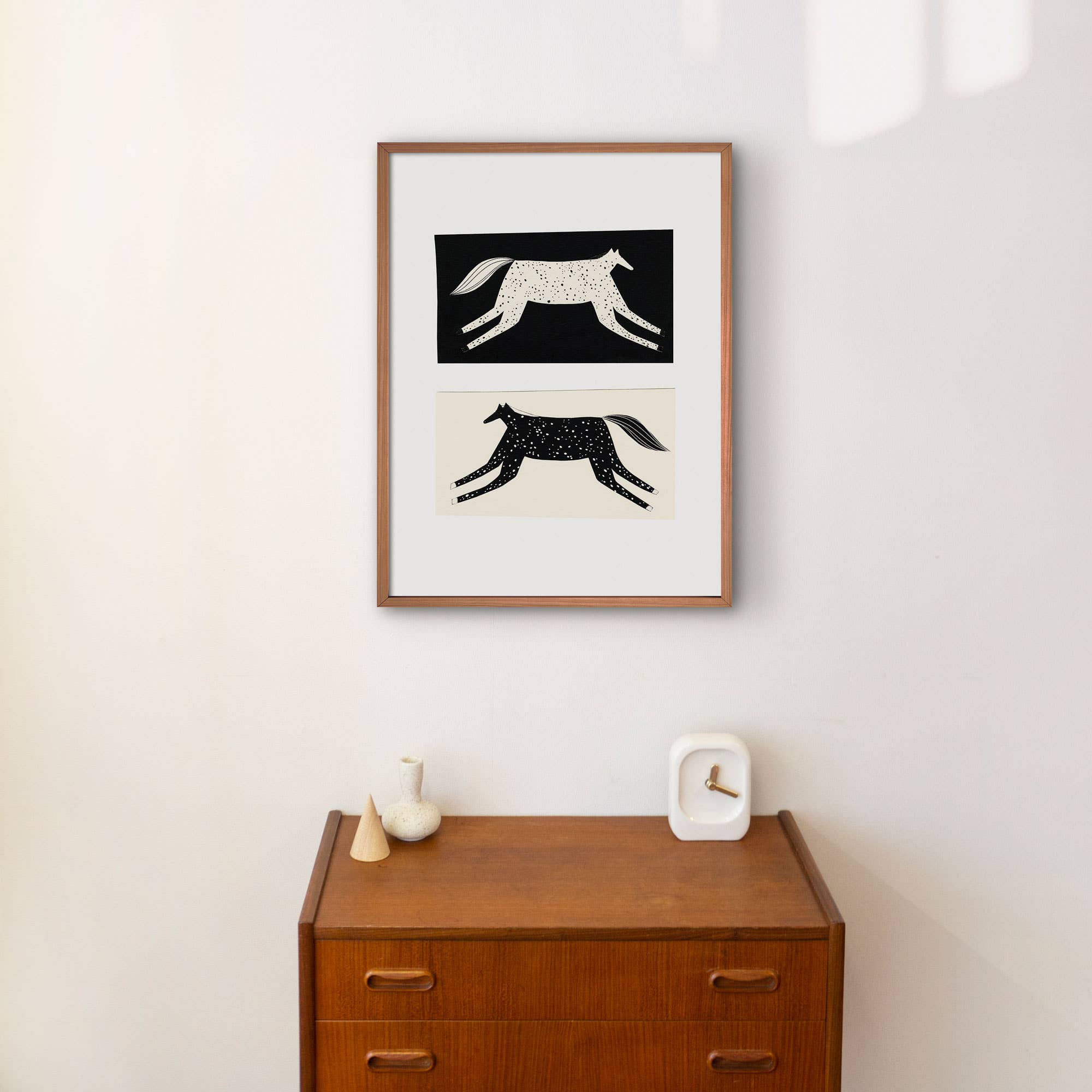 Negative / Positive Horse Art Print | A4