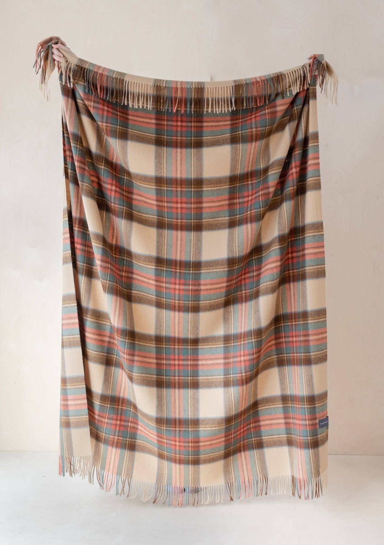 Lambswool Blanket in Stewart Dress Antique Tartan