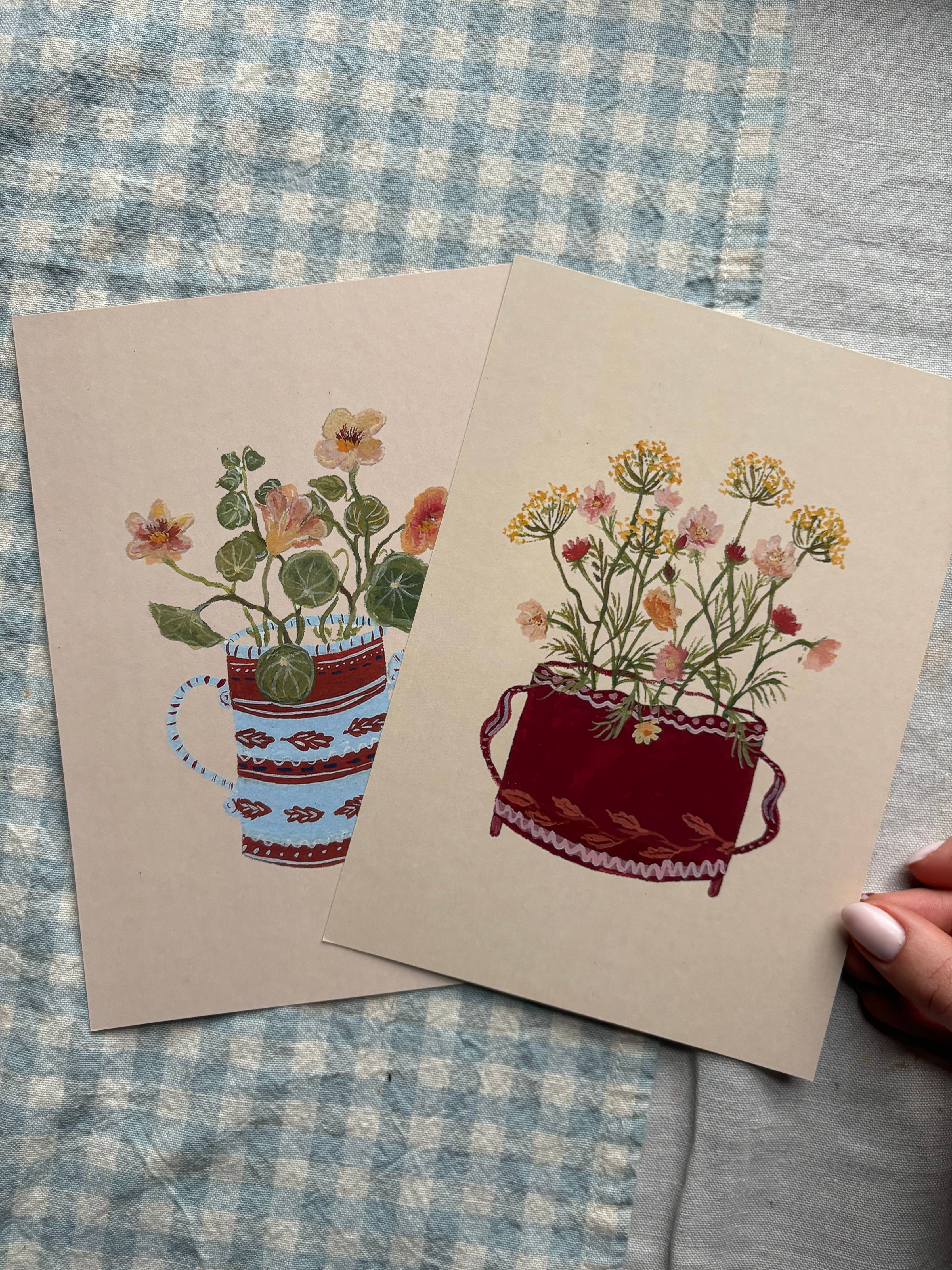 Apricot Nasturtium Print