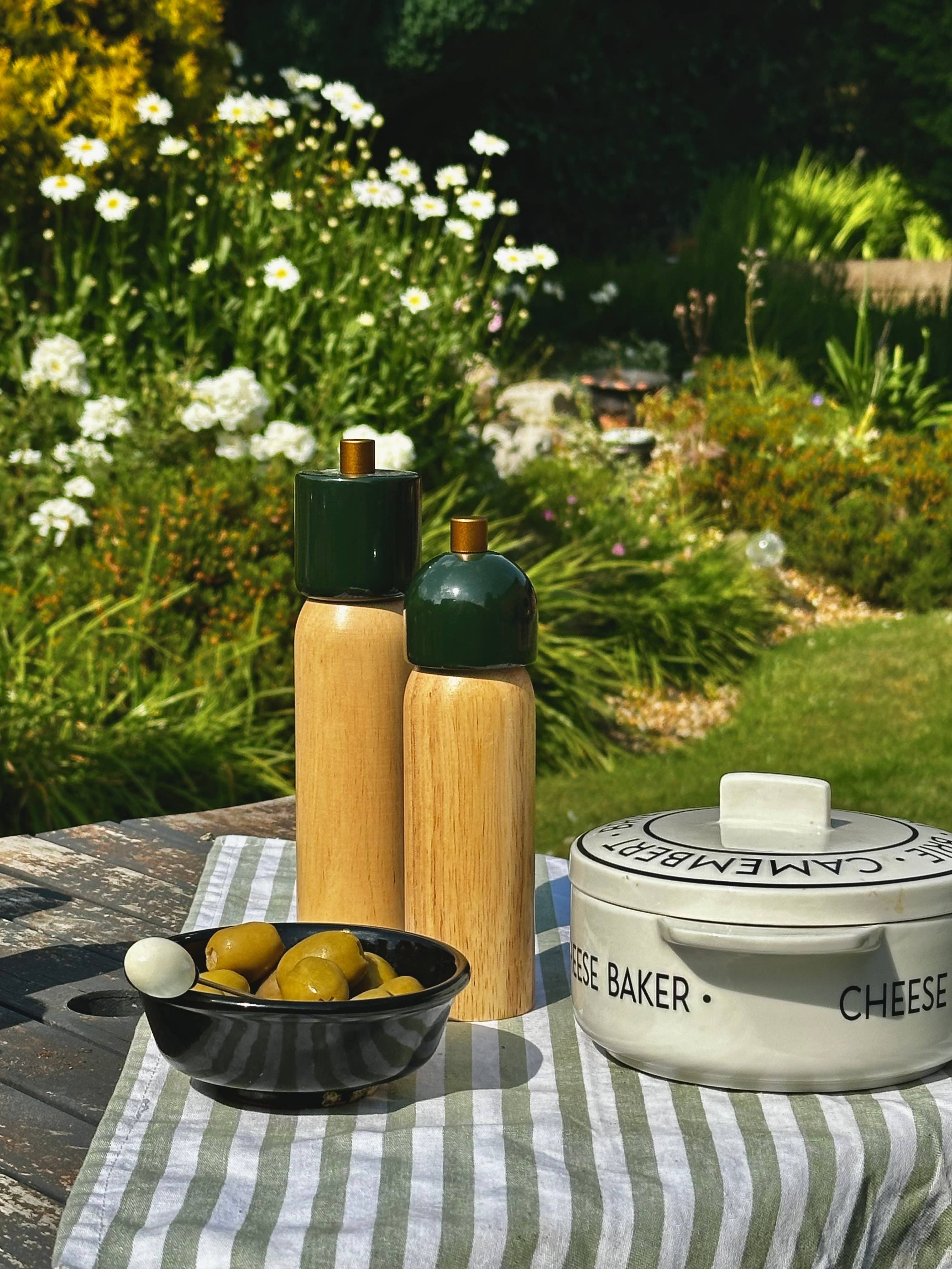 Salt & Pepper Grinder - Green & Gold: Large