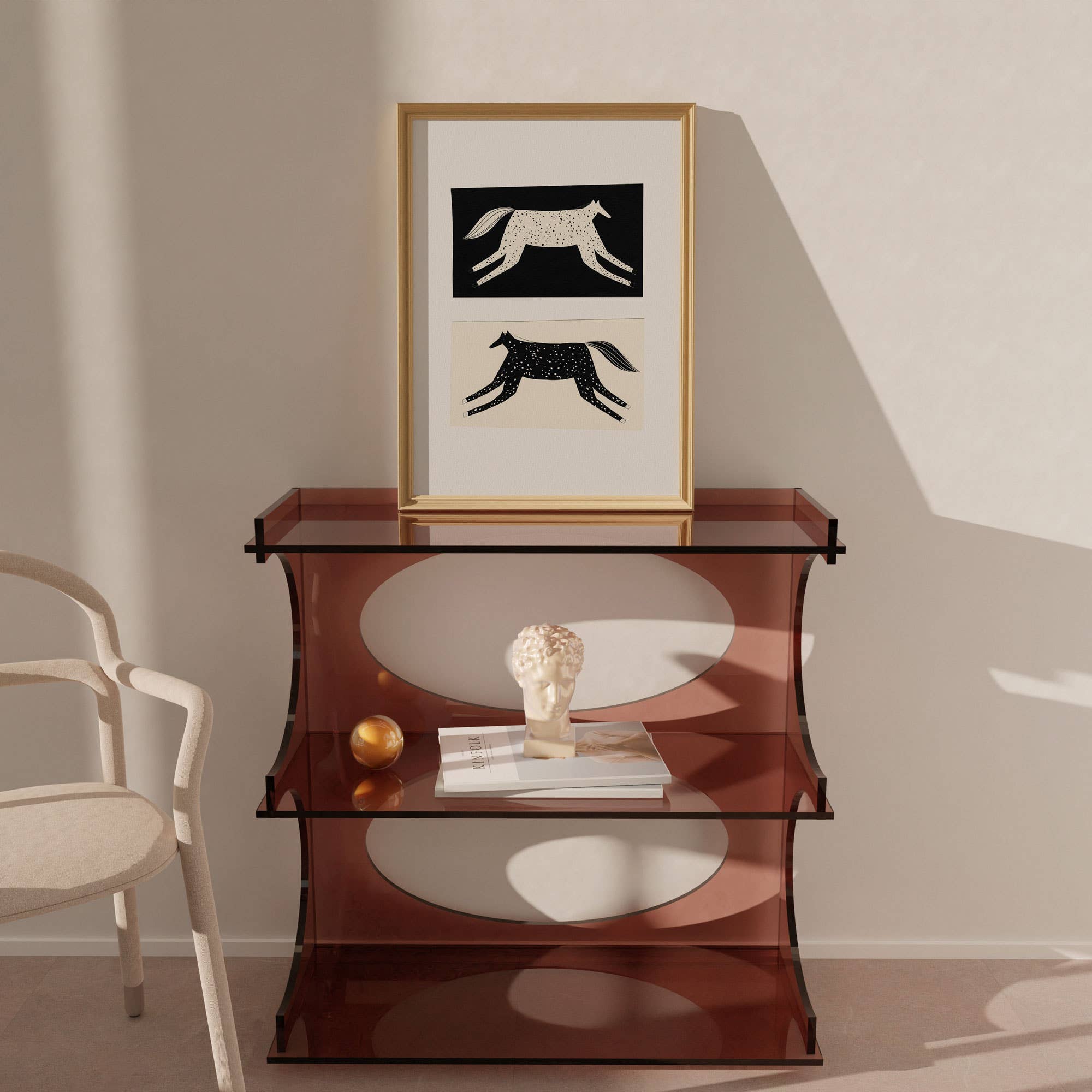 Negative / Positive Horse Art Print | A4