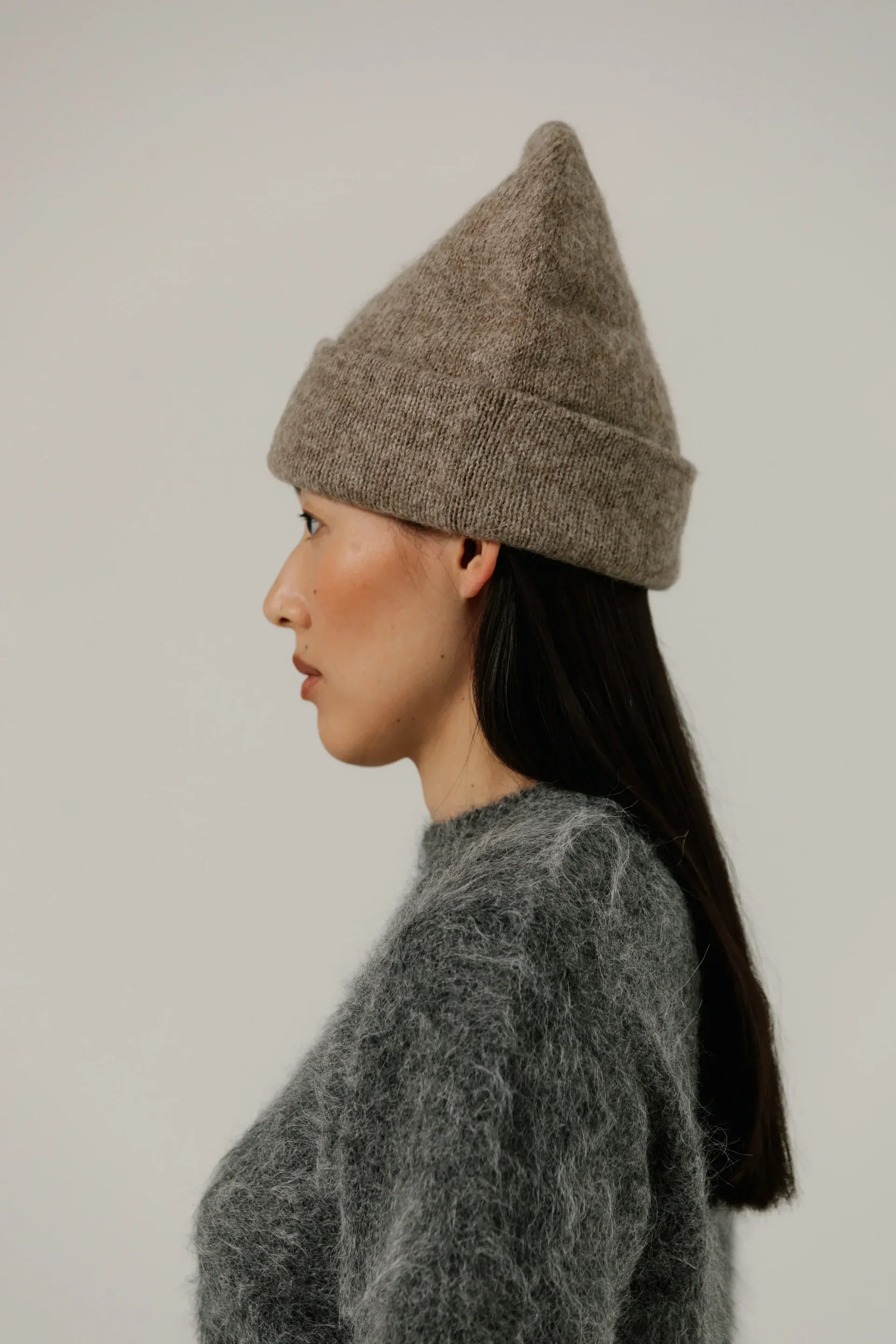 Alpaca Andes Beanie- Dark Fawn