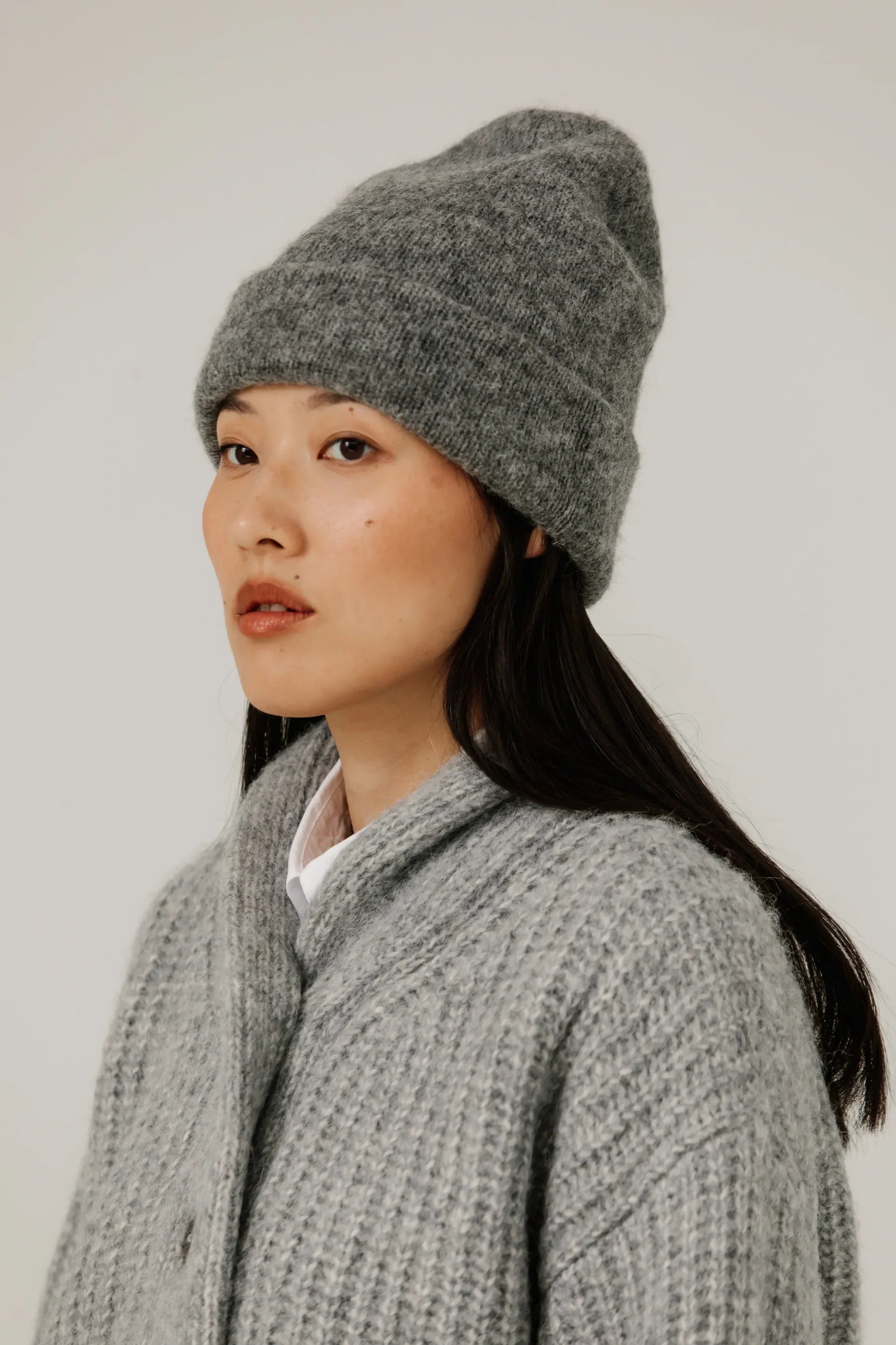 Alpaca Andes Beanie- Grey Melange