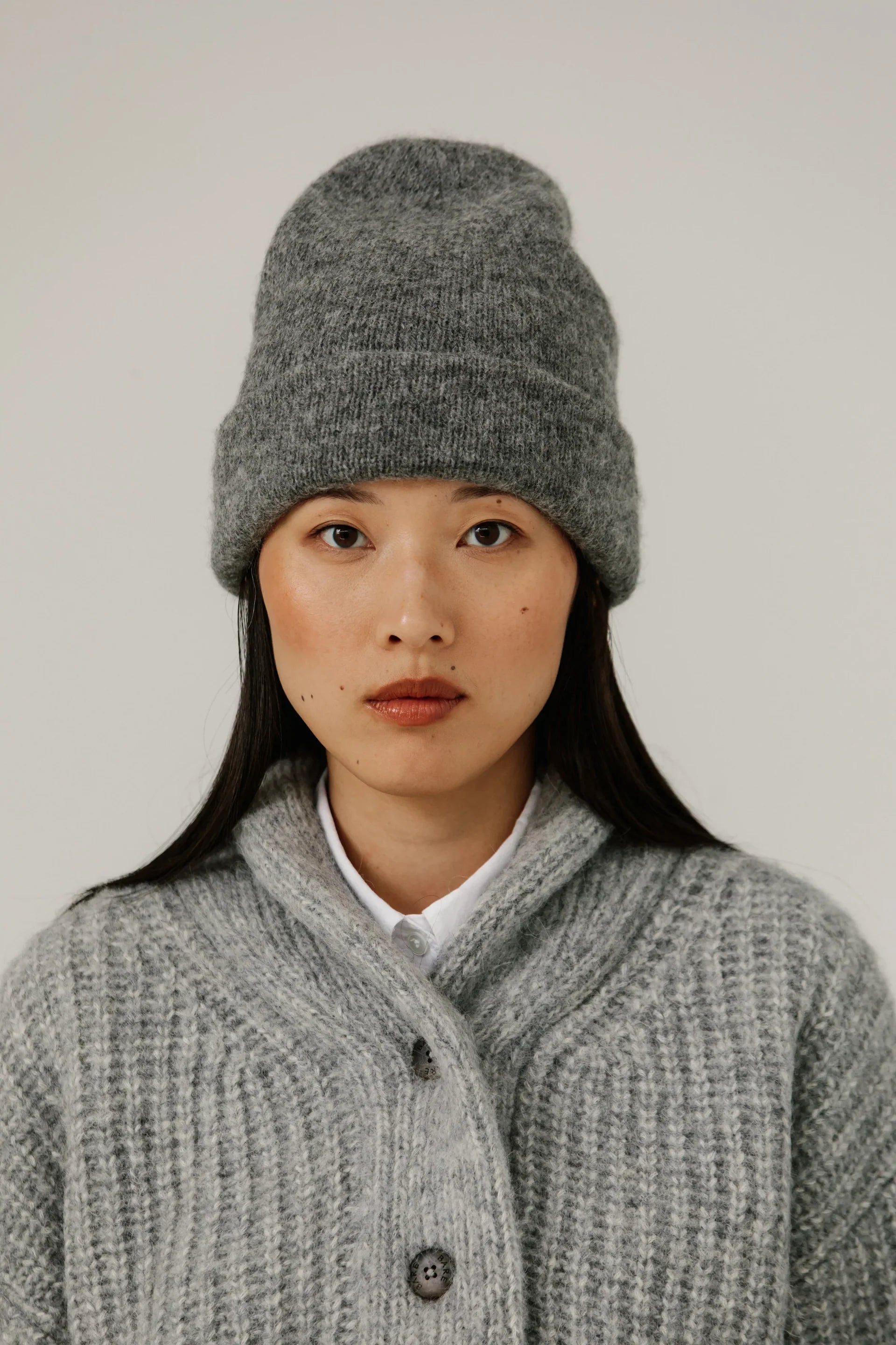 Alpaca Andes Beanie- Grey Melange