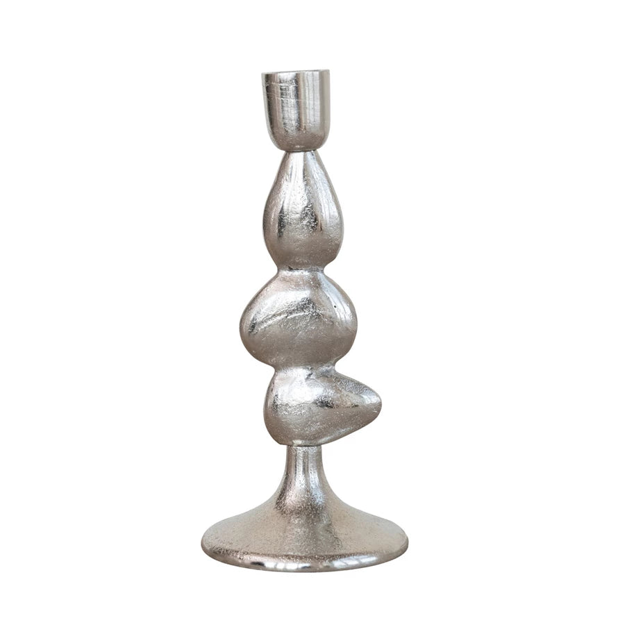 Aluminum Organic Taper Candle Holder