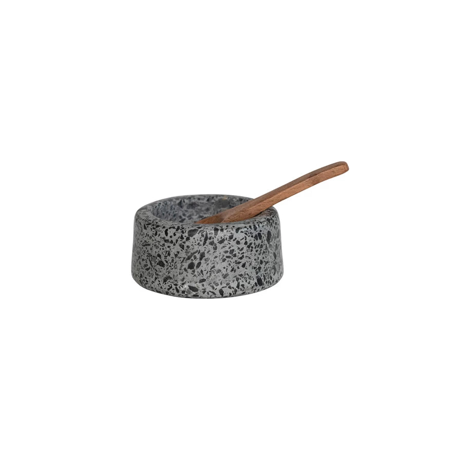 Terrazzo Salt Cellar & Wood Spoon