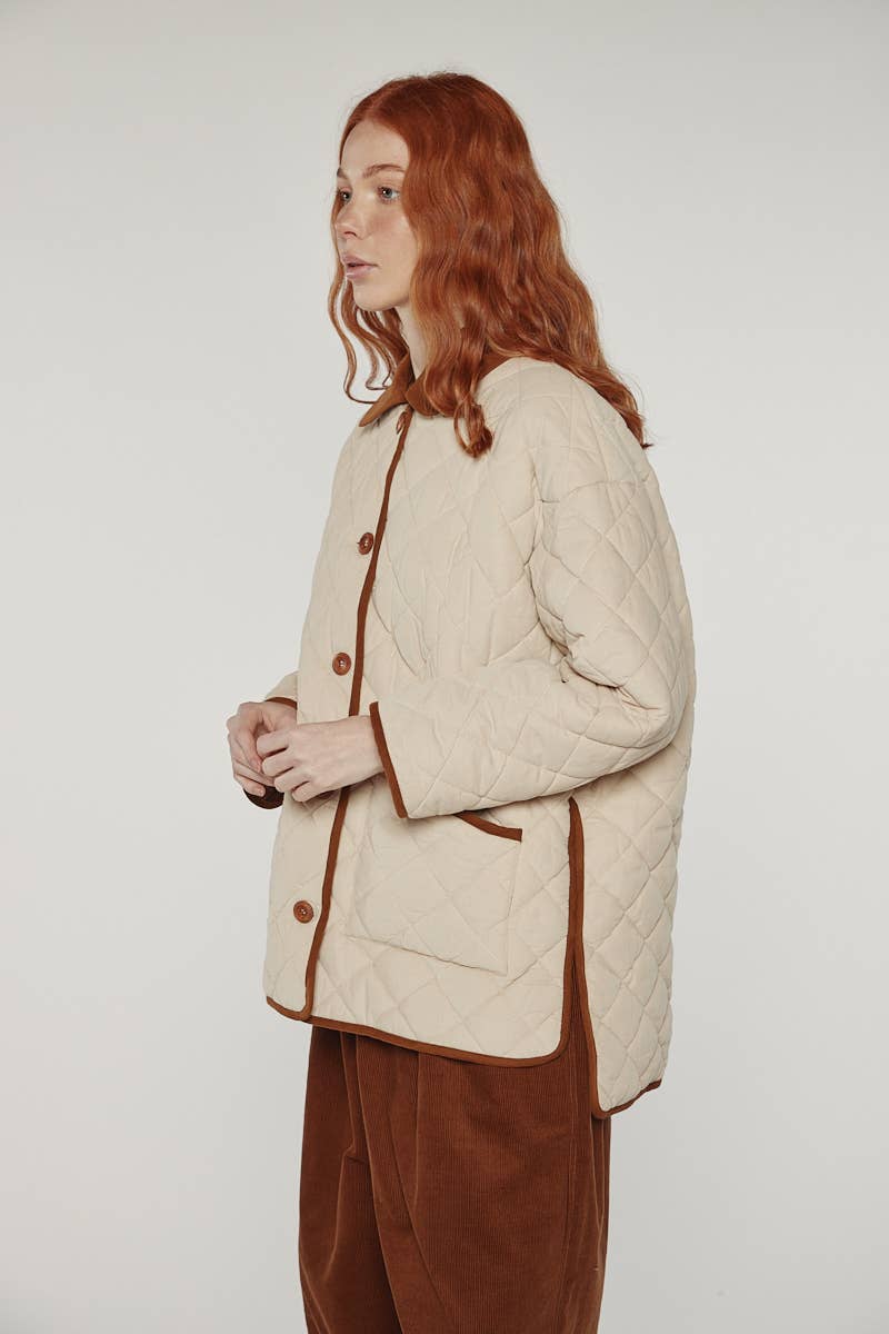 Reversible quilted cotton jacket