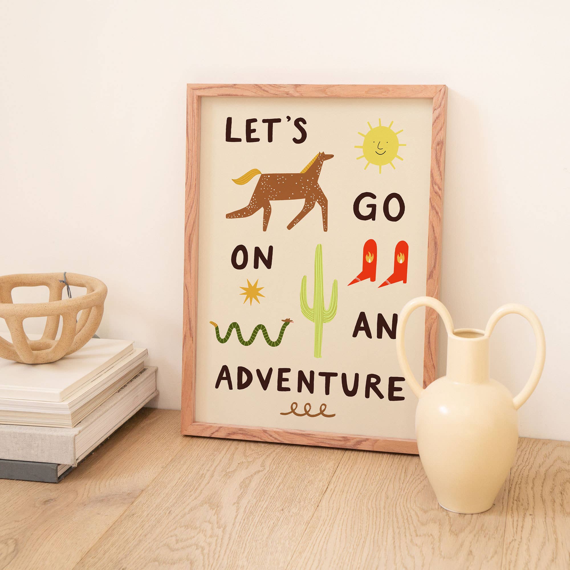 Let's Go On An Adventure Art Print | A4