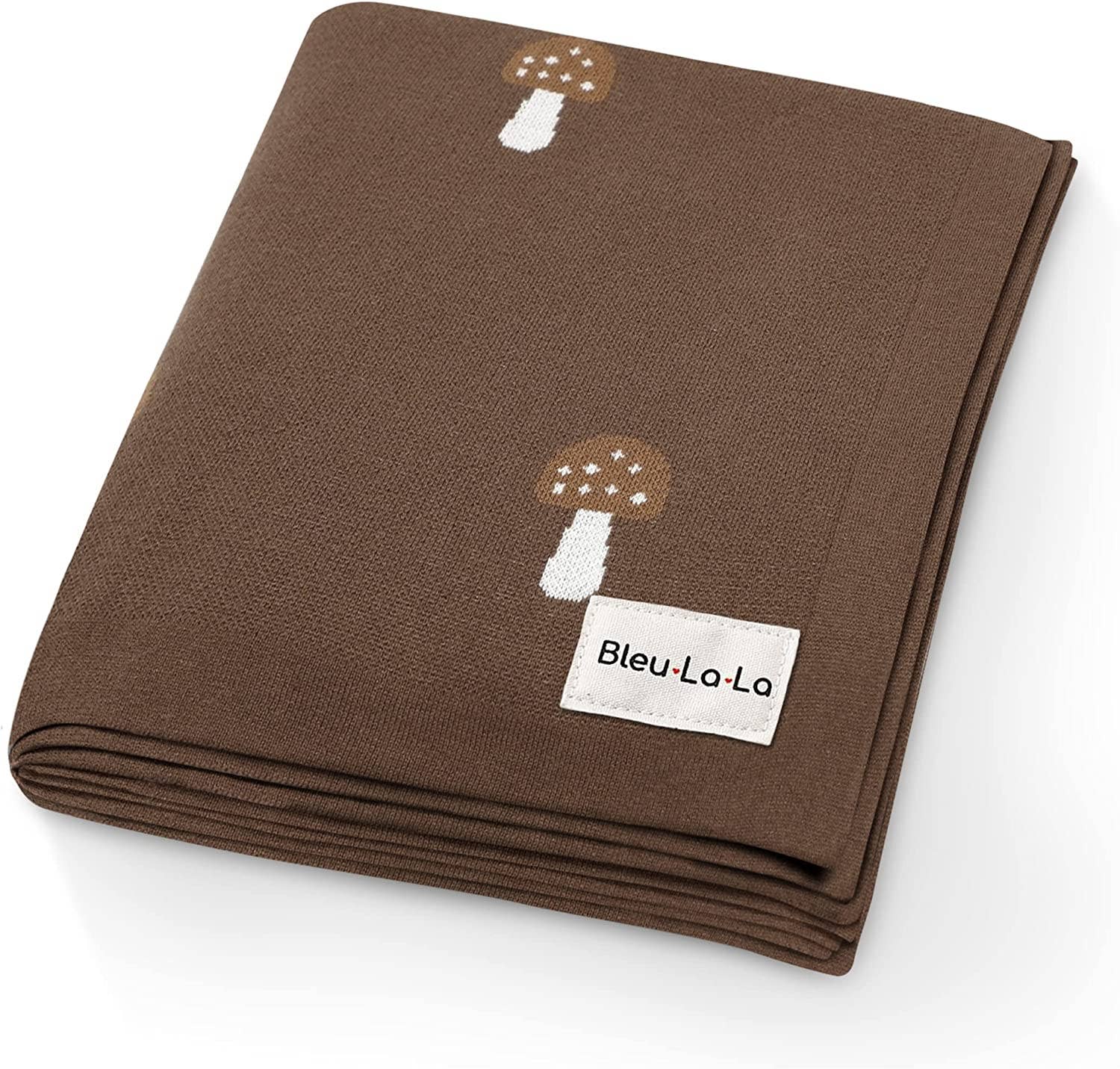 Mushroom Swaddle Blanket- Brown