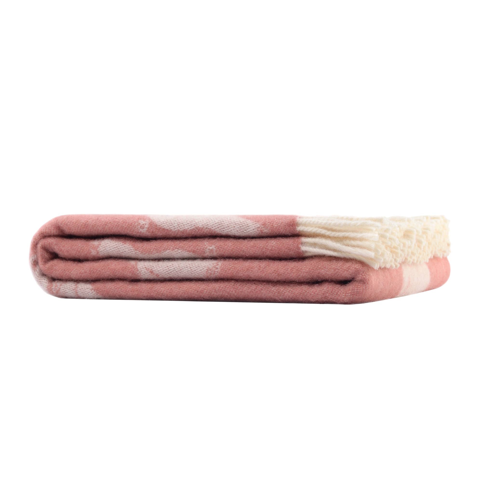 Piglet Pink Pure Wool Throw