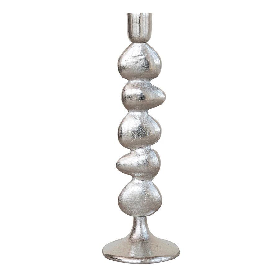 Aluminum Organic Taper Candle Holder