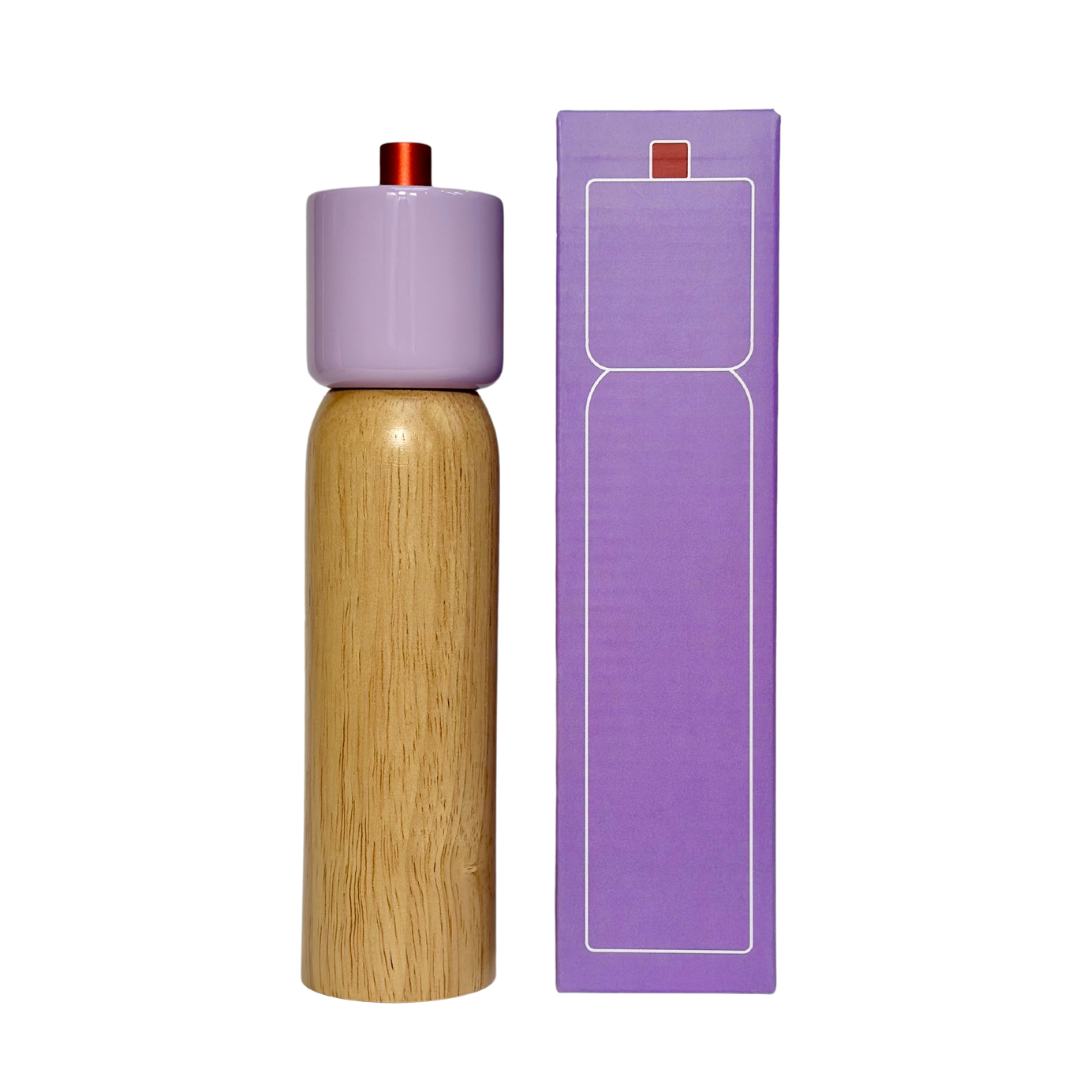 Salt & Pepper Grinder - Lilac & Red: Large