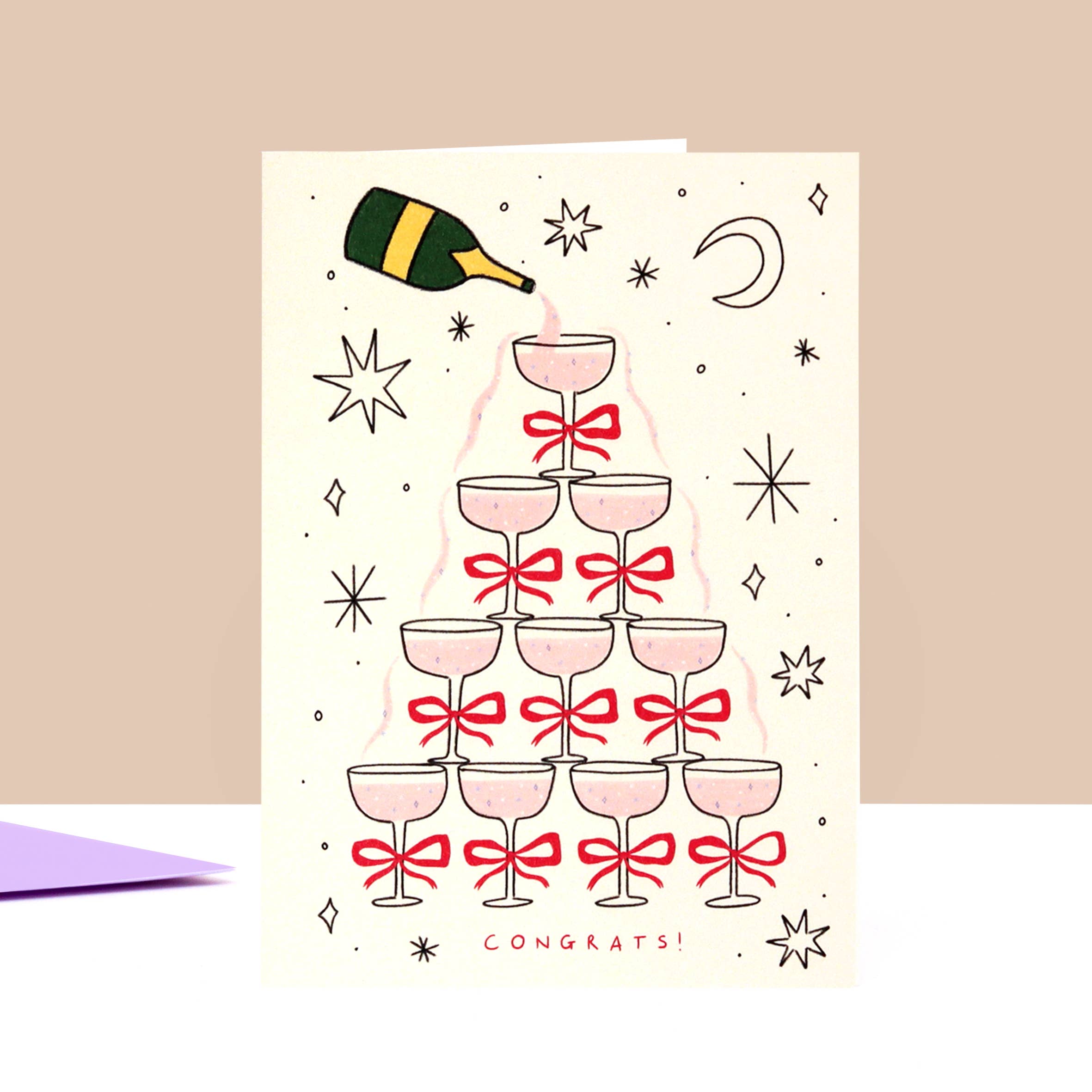 Champagne Congrats Card
