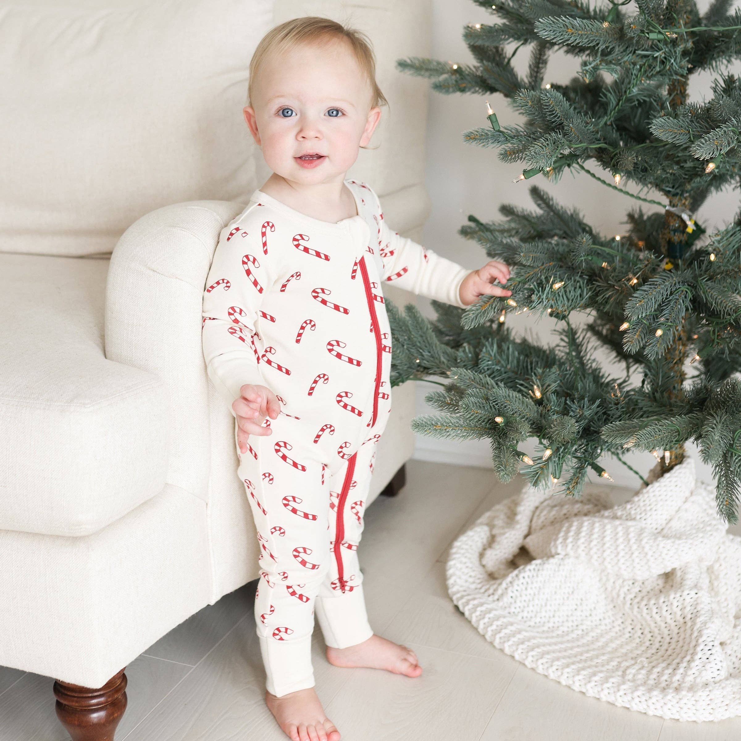 Candy Canes Romper- Parade Organics