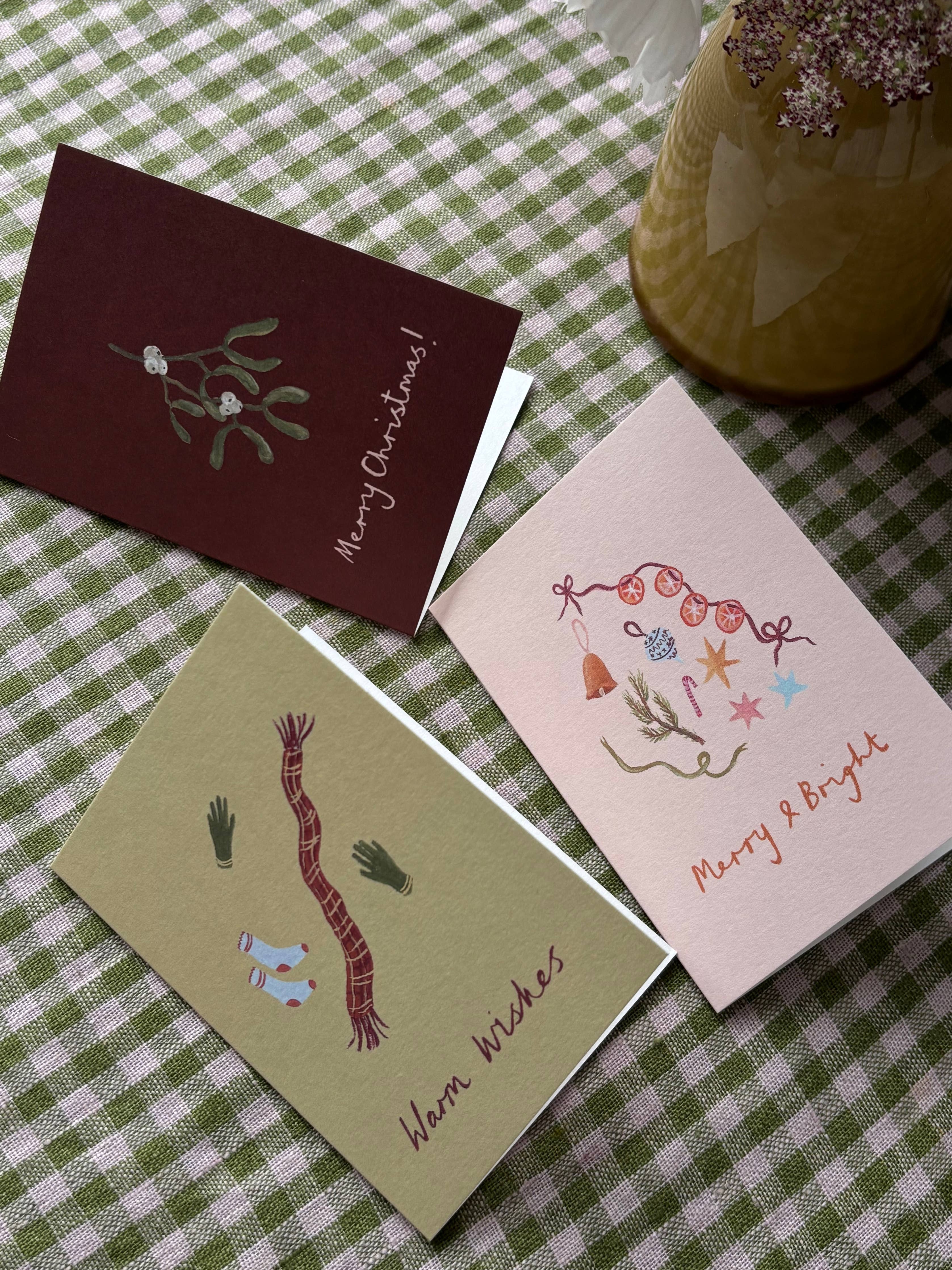 Merry & Bright mini Christmas card