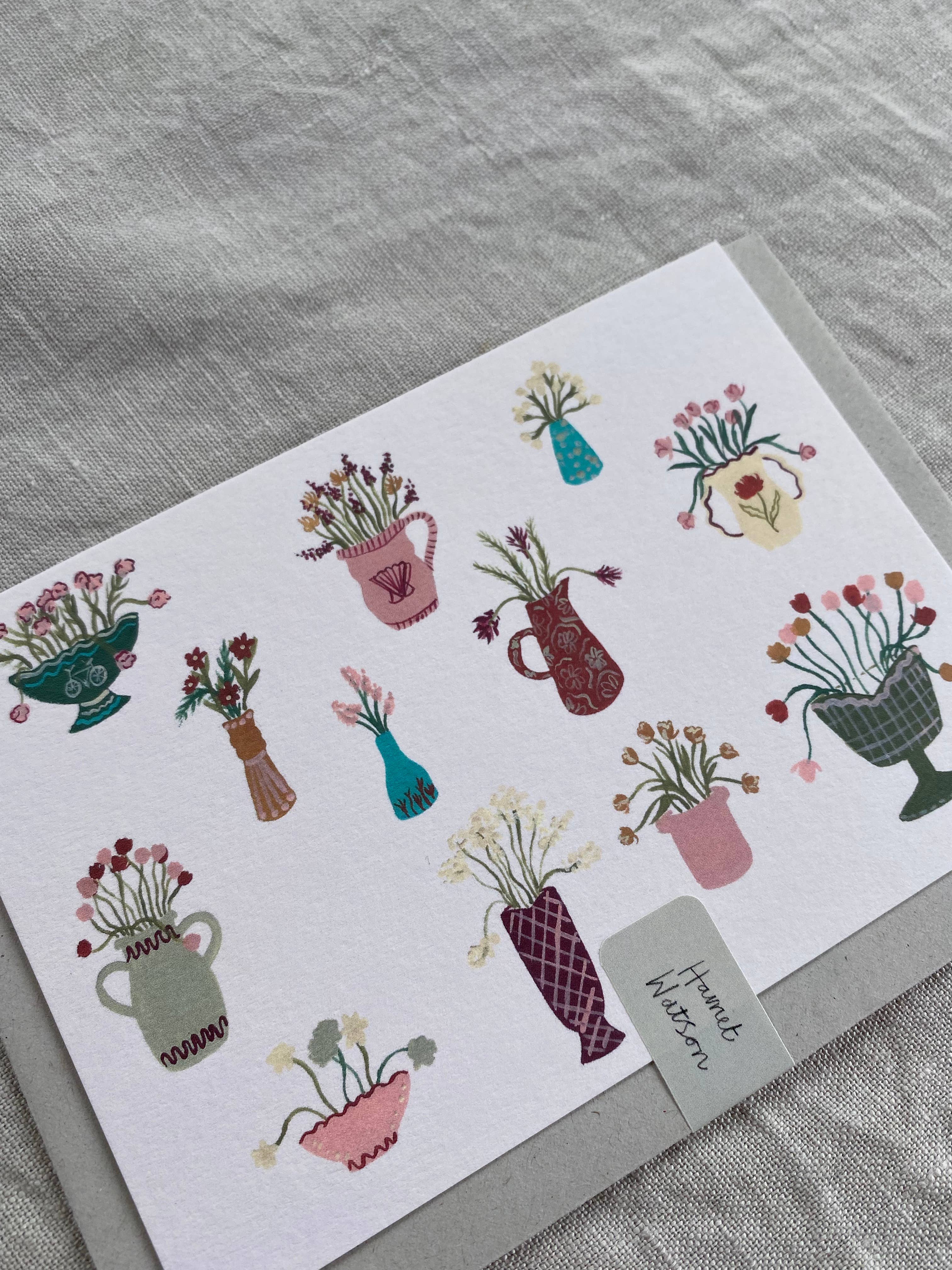 Fresh Floral Arrangements card