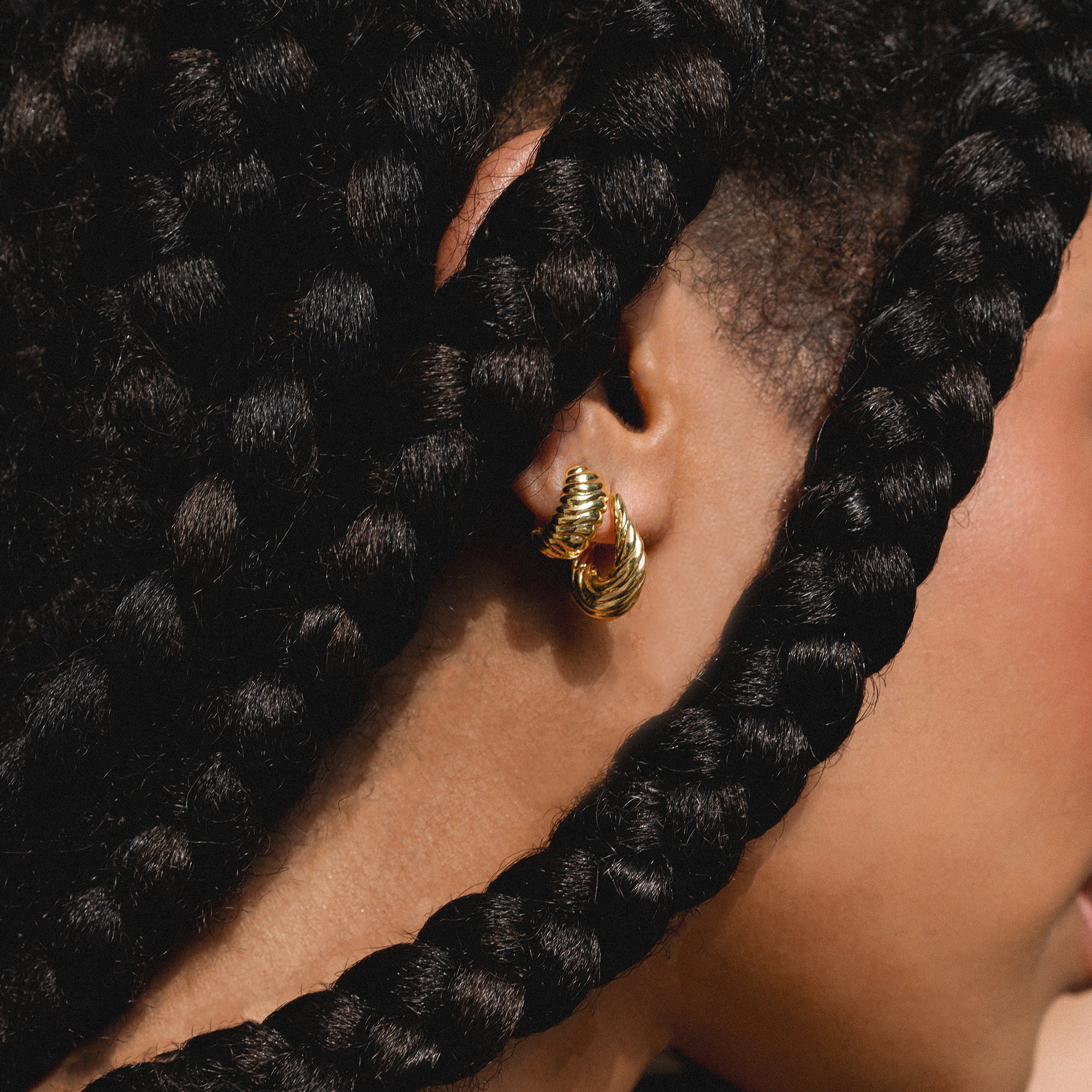 Rue Molten Hoops: Gold plate