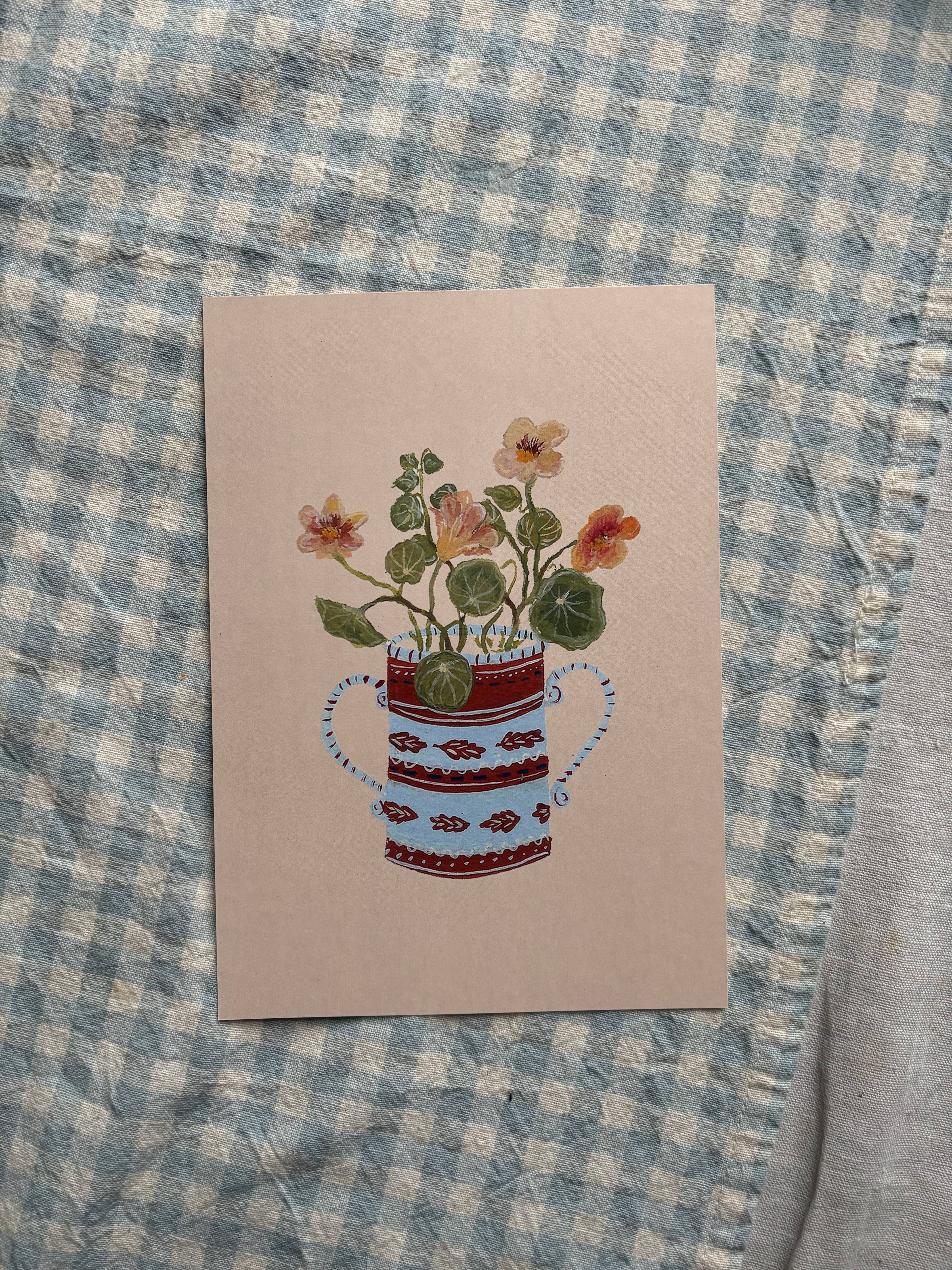 Apricot Nasturtium Print