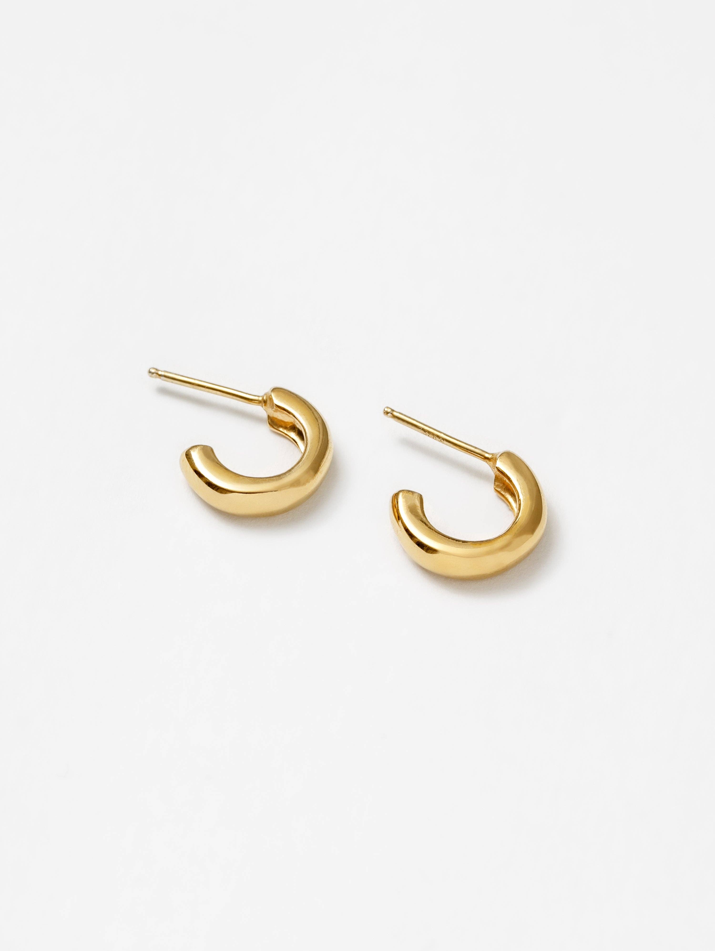 Small Abbie Hoops in Gold