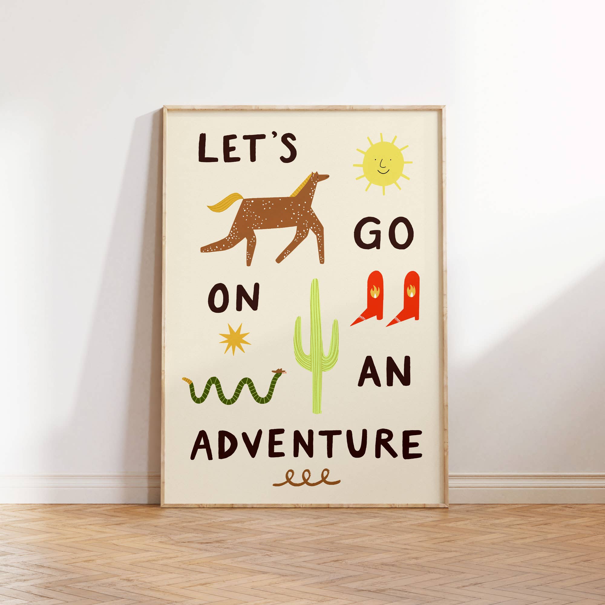 Let's Go On An Adventure Art Print | A4