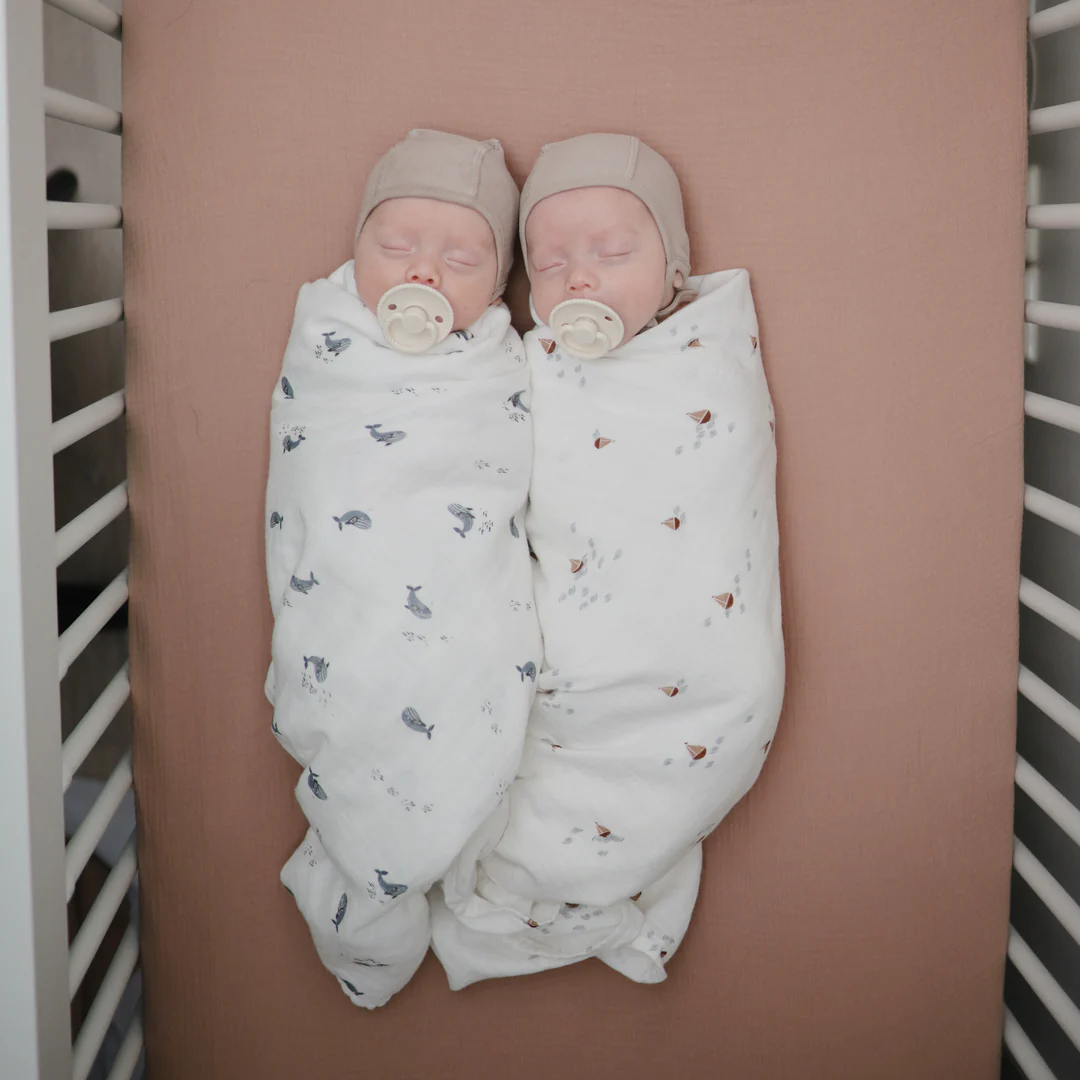 Muslin Swaddle Blanket Whales The Valley Living