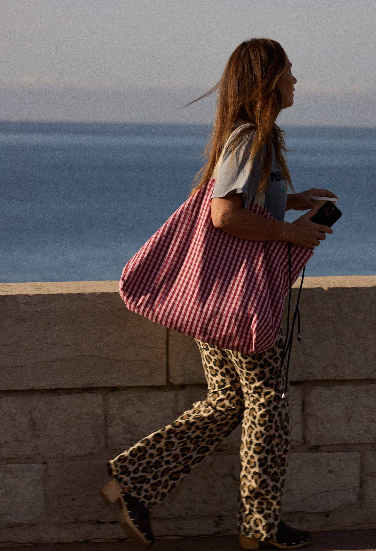 Vichy Cherry Beach Bag