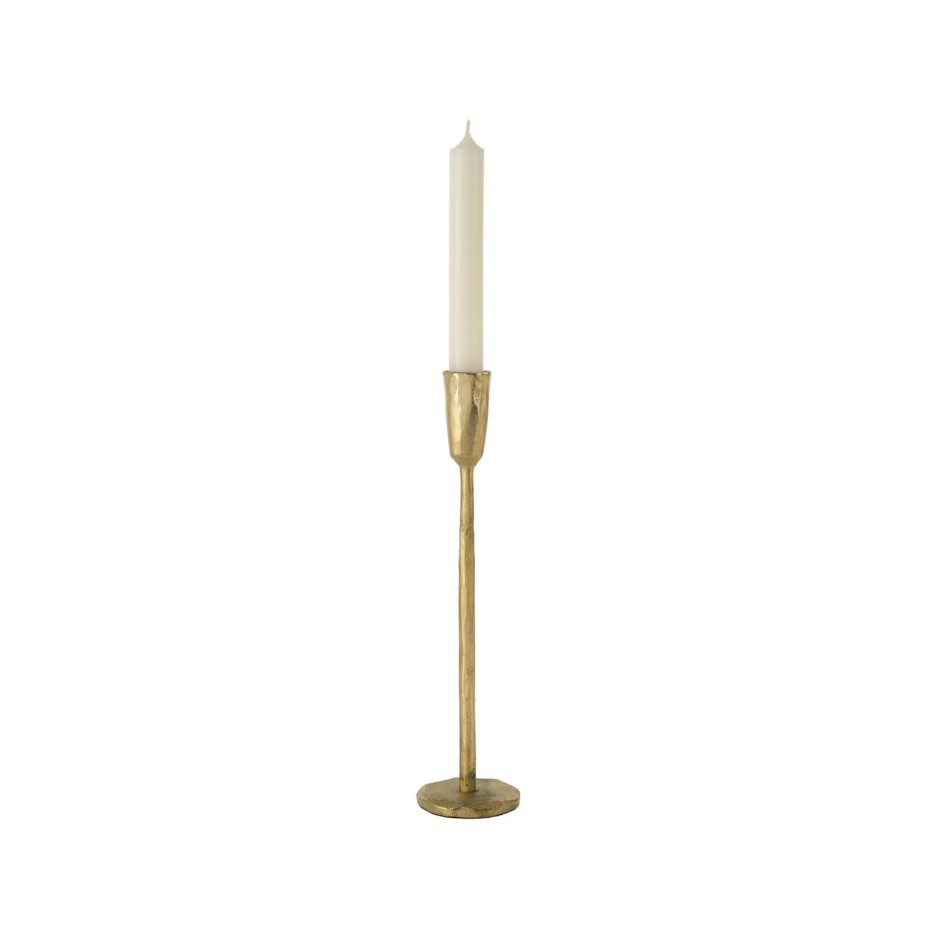 Gold Luna Forged Candlestick- M