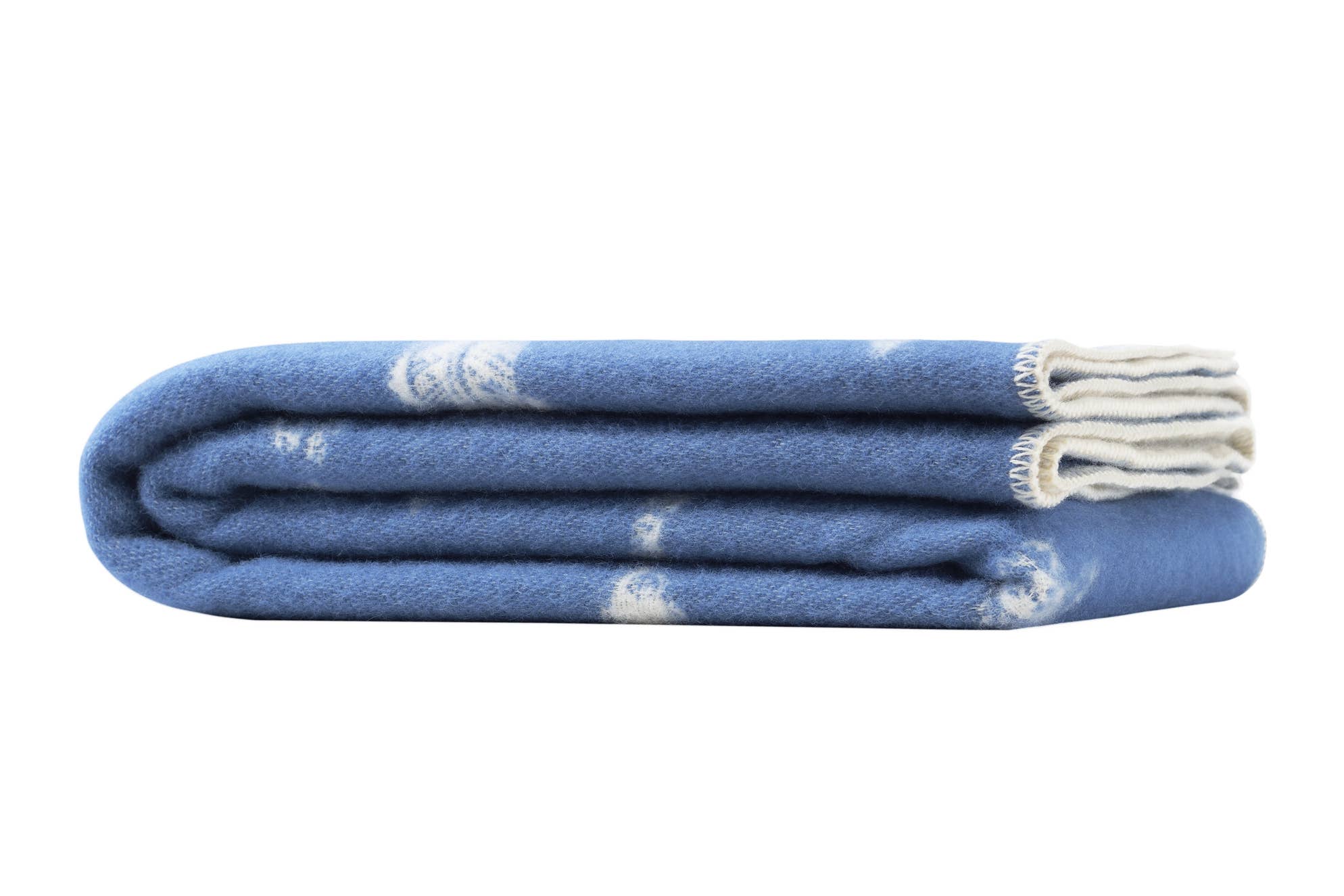 Fish Blue Wool Blanket