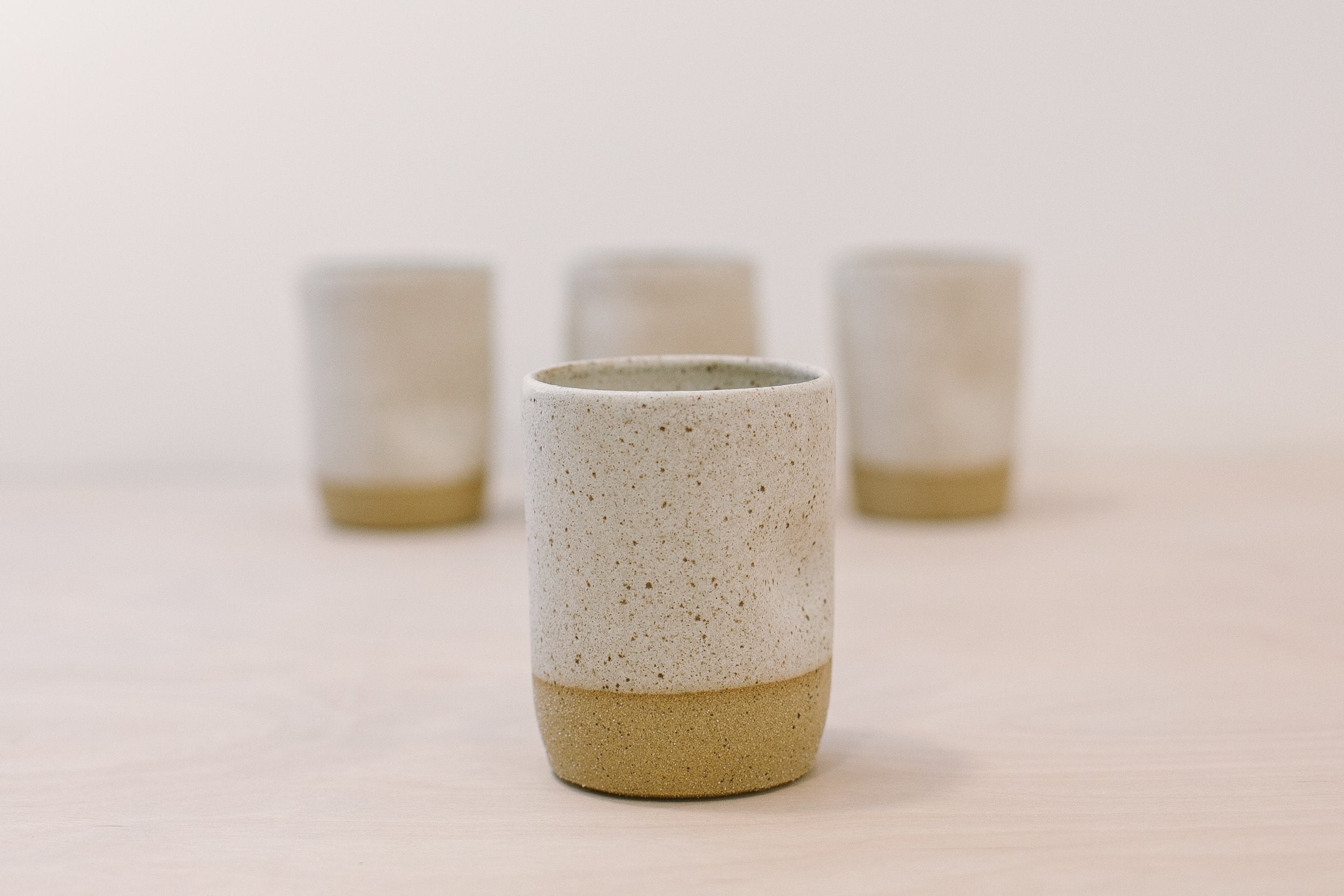 Huli Ceramics Dimple Cup- Matte White