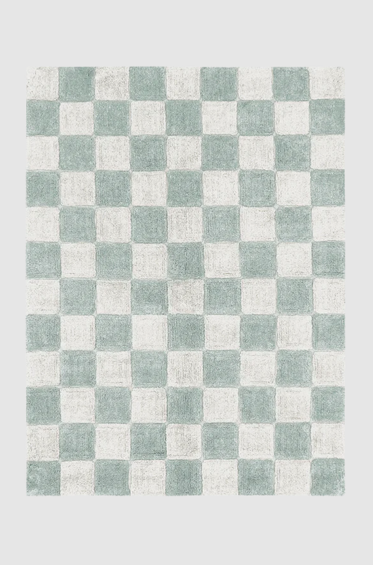 Kitchen Tiles Washable Rug - Blue 4 x 5’3